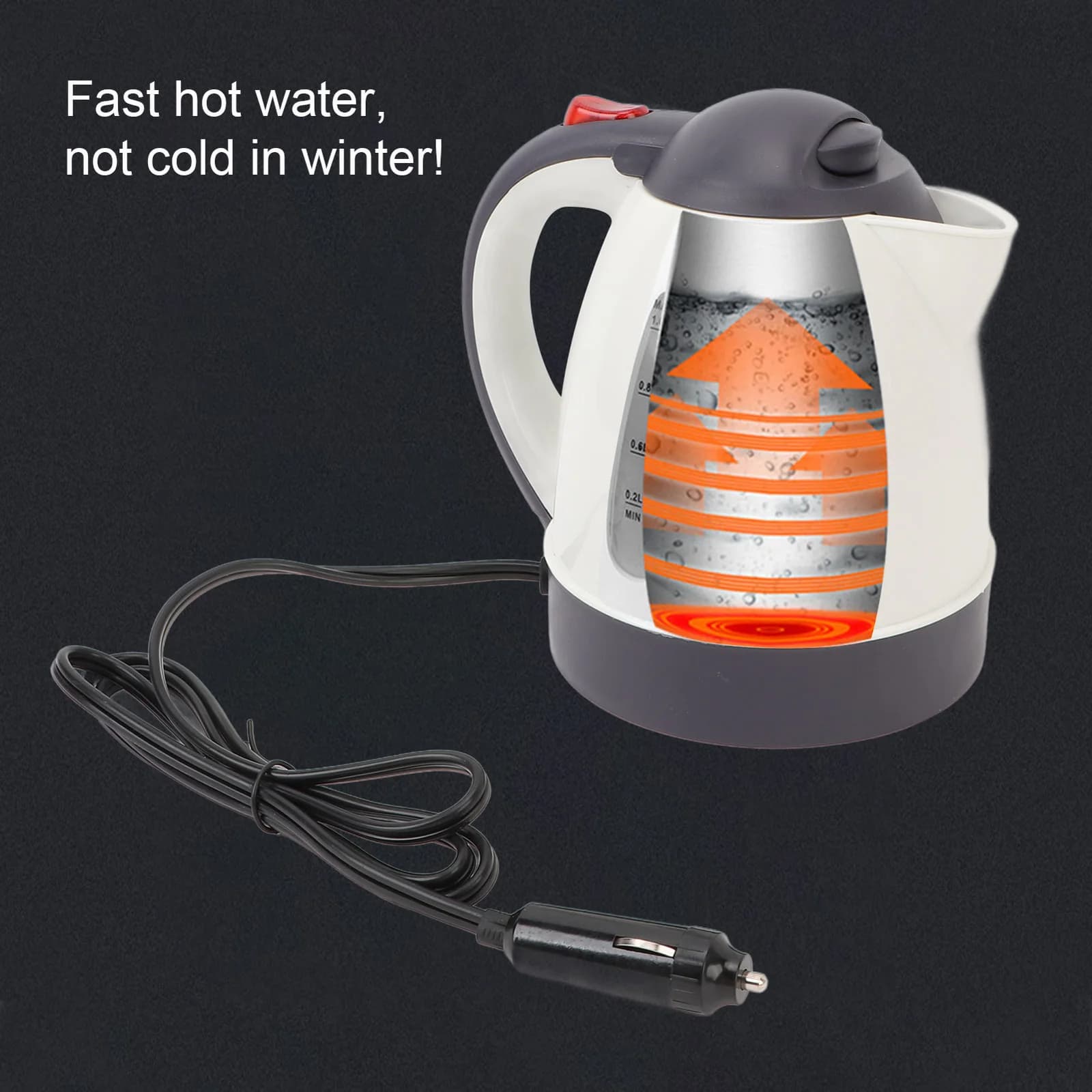 1L 12V/24V Car Electric Kettle