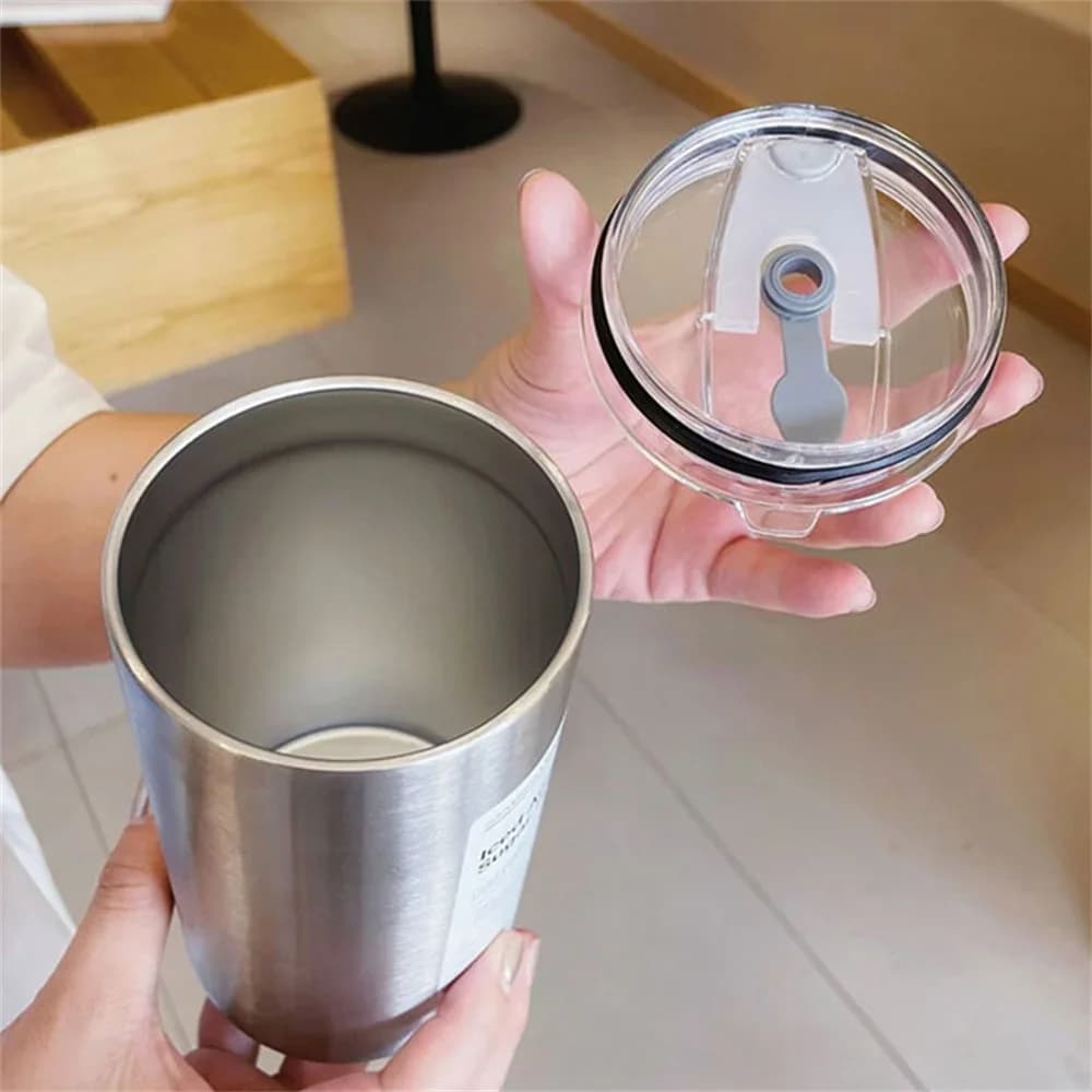 600ml Straw Thermos Cup